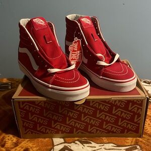 Vans Sk8-Hi Formula One Classic Red Hightop Size 6.5 for Women- Size 5 for men